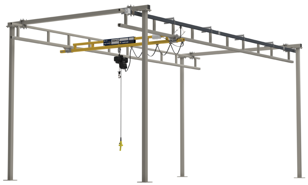 Floor mounted workstation crane