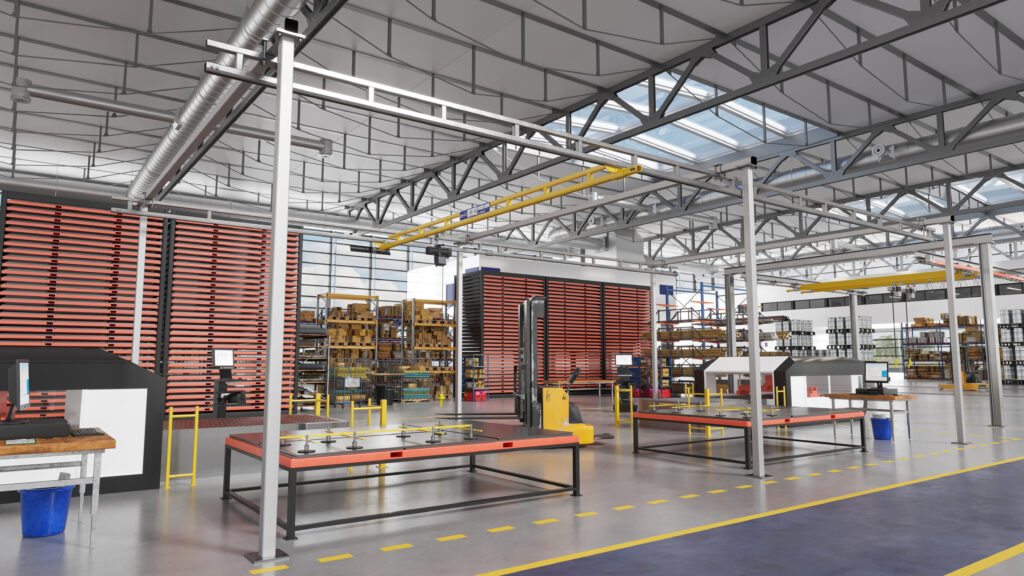 a render of a workstation bridge crane